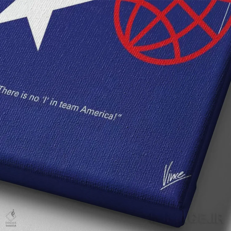 تابلو مینیمال پوستر مینیمال فیلم تیم آمریکا: پلیس جهانی اثر چانکونگ - نمای نزدیک بافت بوم