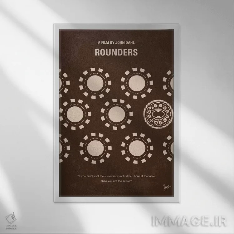 تابلو مینیمال پوستر مینیمال فیلم روندرز اثر چانکونگ - نمای قابدار سفید