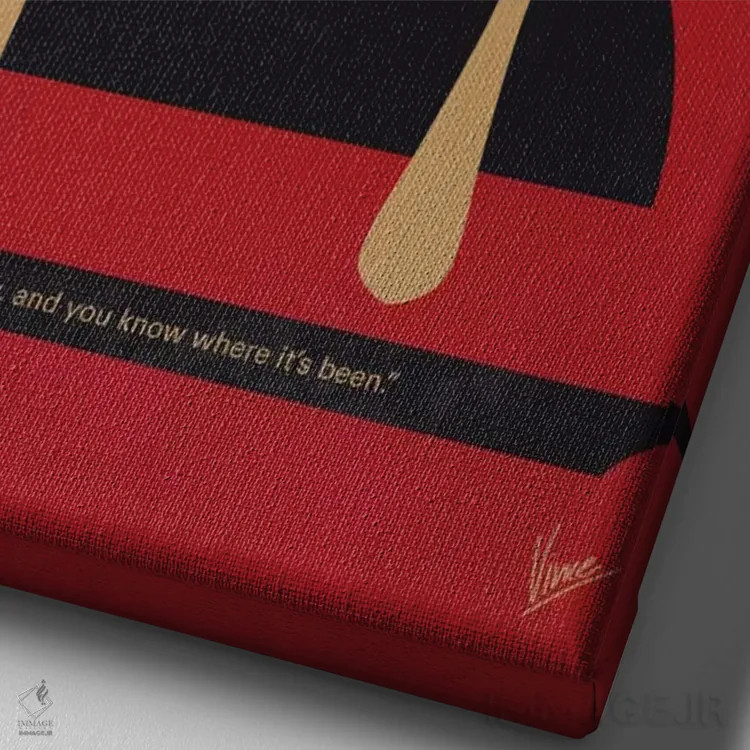 تابلو مینیمال پوستر مینیمال فیلم آشپز، دزد، همسرش و معشوقه اش اثر چانکونگ - نمای نزدیک بافت بوم