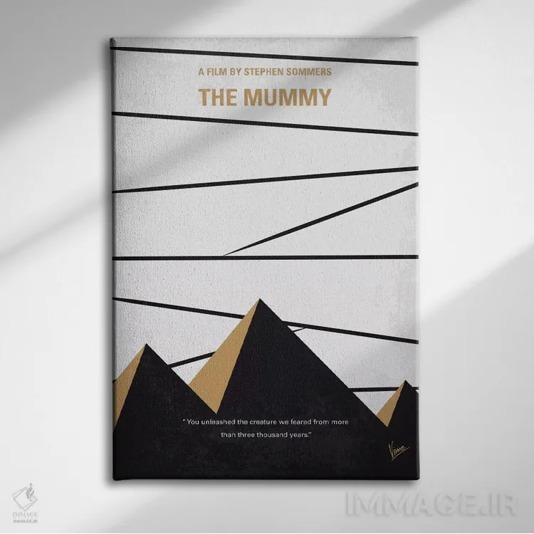 تابلو مینیمال پوستر مینیمال فیلم مومیایی اثر چانکونگ - نمای روبهرو روی دیوار