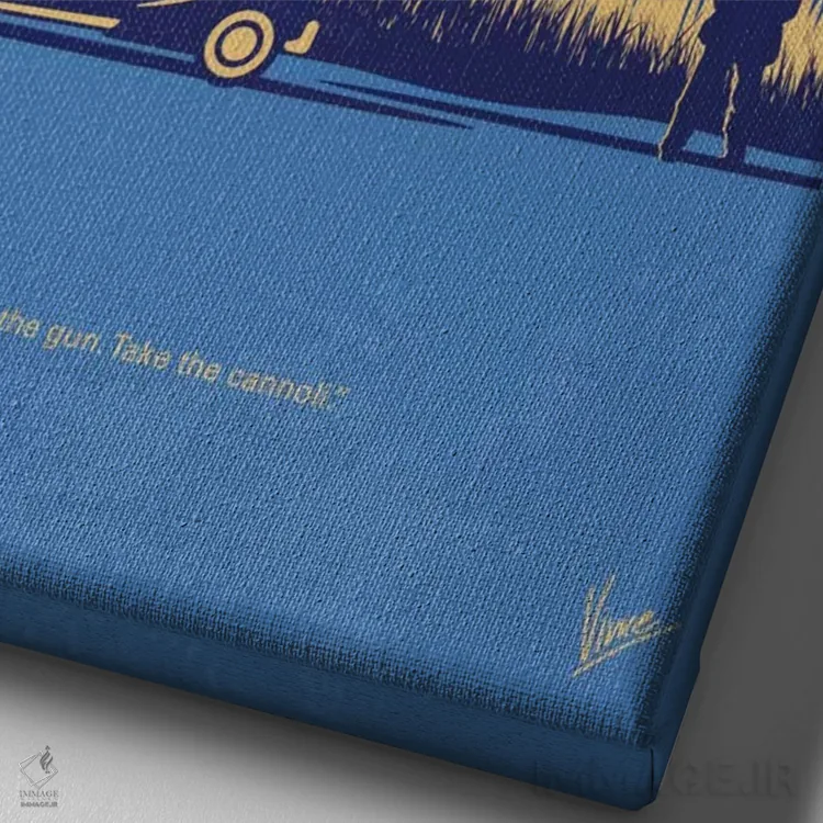 تابلو مینیمال پوستر مینیمال فیلم پدرخوانده اثر چانکونگ - نمای نزدیک بافت بوم