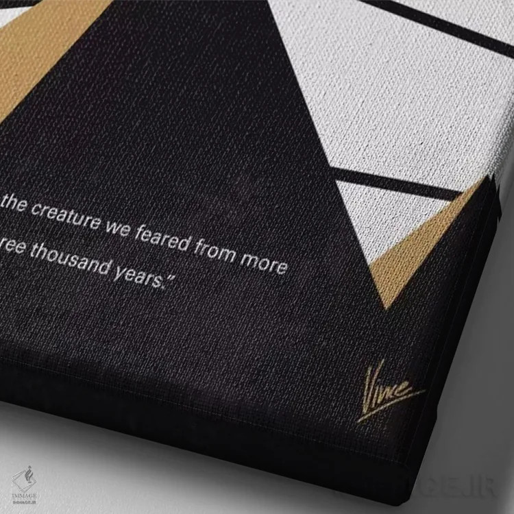 تابلو مینیمال پوستر مینیمال فیلم مومیایی اثر چانکونگ - نمای نزدیک بافت بوم