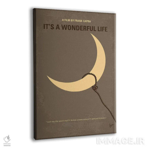 تابلو مینیمال پوستر مینیمال فیلم زندگی شگفت انگیز است اثر چانکونگ - نمای پرسپکتیو محصول