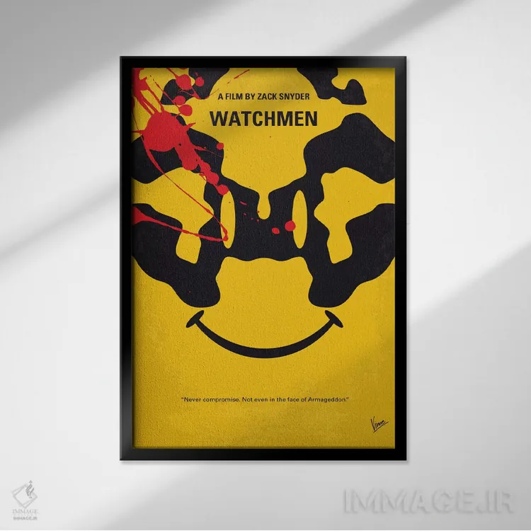 تابلو مینیمال پوستر مینیمال فیلم نگهبانان اثر چانکونگ - نمای قابدار مشکی