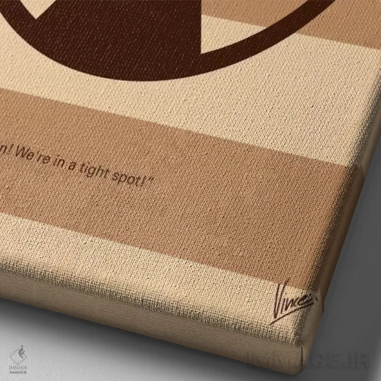 تابلو مینیمال پوستر مینیمال فیلم ای برادر کجایی؟ اثر چانکونگ - نمای نزدیک بافت بوم