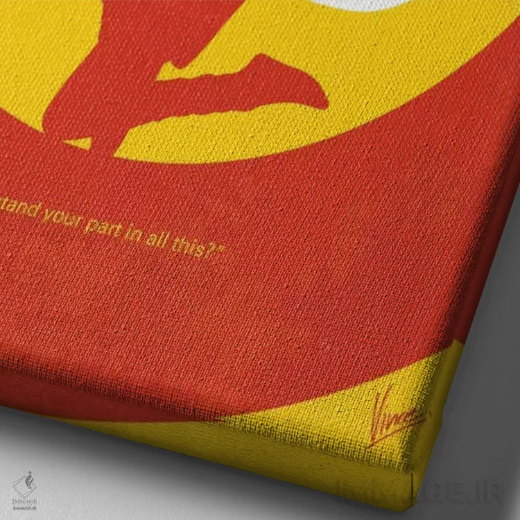 تابلو مینیمال پوستر مینیمال فیلم آرامش اثر چانکونگ - نمای نزدیک بافت بوم