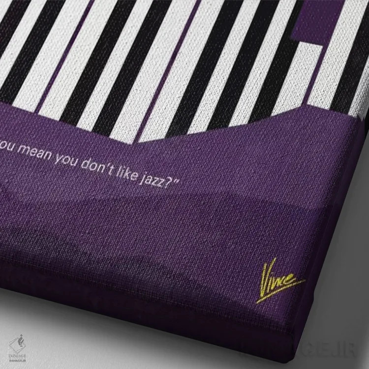 تابلو مینیمال پوستر مینیمال فیلم لا لا لند اثر چانکونگ - نمای نزدیک بافت بوم