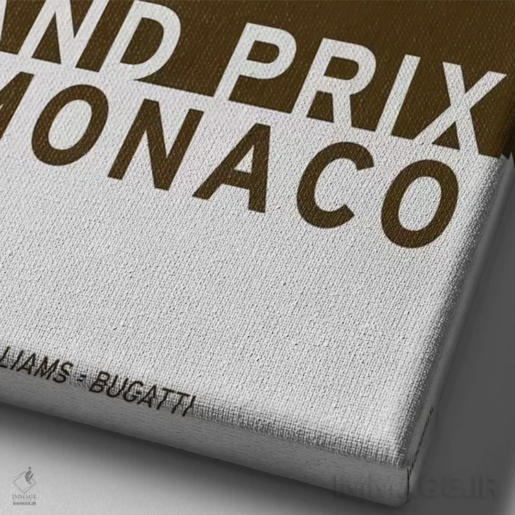 تابلو دکوراتیو ۱۹۲۹ گراند پری موناکو اثر چانکونگ - نمای نزدیک بافت بوم