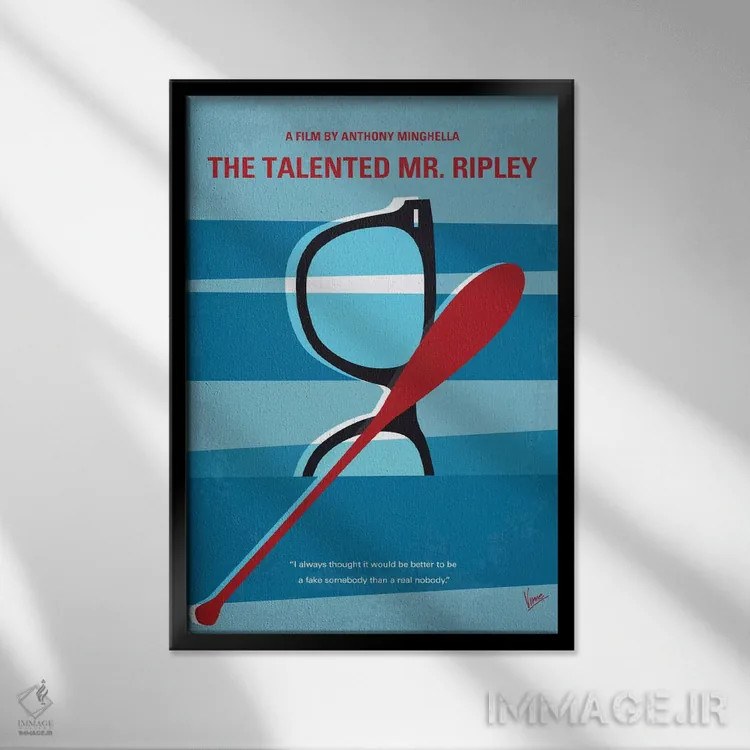 تابلو مینیمال پوستر مینیمال فیلم آقای ریپلی بااستعداد اثر چانکونگ - نمای قابدار مشکی