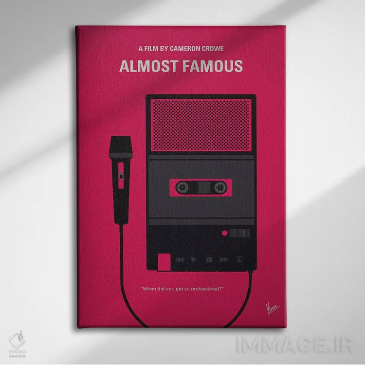 تابلو مینیمال پوستر مینیمال فیلم تقریبا مشهور اثر چانکونگ - نمای روبهرو روی دیوار