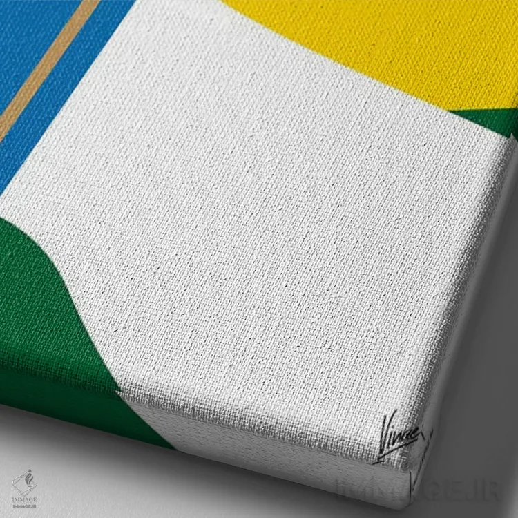 تابلو مینیمال پوستر مینیمال جام جهانی فوتبال ۲۰۱۴ ریودوژانیرو برزیل اثر چانکونگ - نمای نزدیک بافت بوم