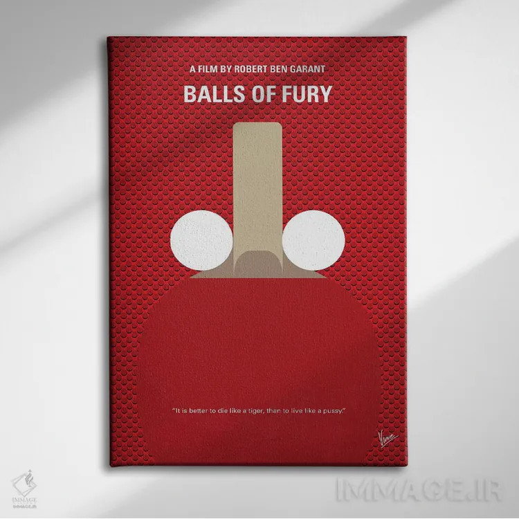 تابلو مینیمال پوستر مینیمال فیلم توپ های خشم اثر چانکونگ - نمای روبهرو روی دیوار