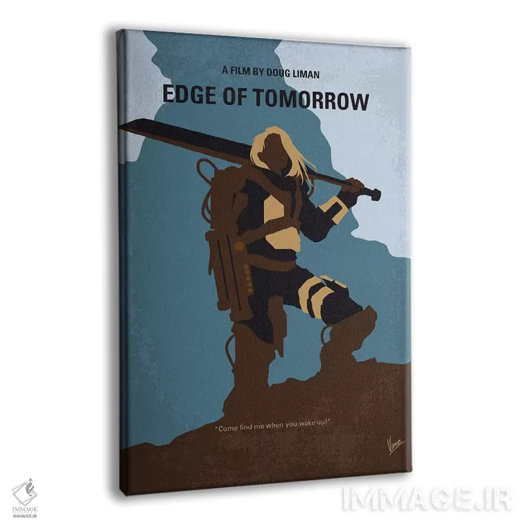 تابلو مینیمال پوستر مینیمال فیلم لبه فردا اثر چانکونگ - نمای پرسپکتیو محصول