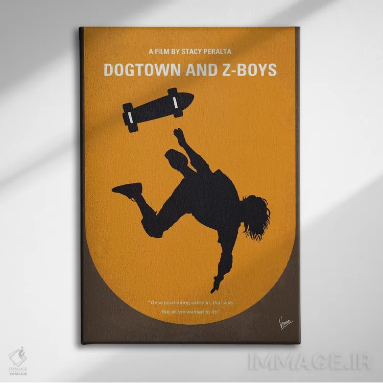 تابلو مینیمال پوستر مینیمال فیلم داگ تاون و زد-بویز اثر چانکونگ - نمای روبهرو روی دیوار