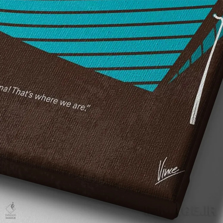 تابلو مینیمال پوستر مینیمال فیلم تالاب آبی اثر چانکونگ - نمای نزدیک بافت بوم