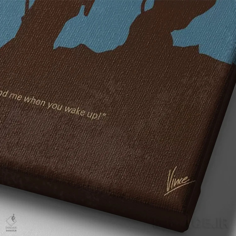 تابلو مینیمال پوستر مینیمال فیلم لبه فردا اثر چانکونگ - نمای نزدیک بافت بوم