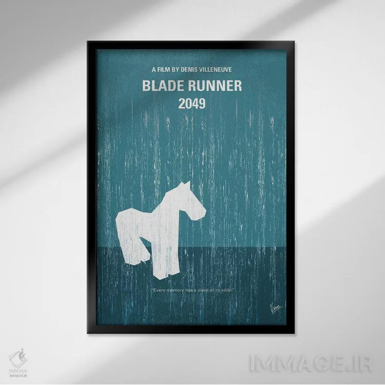تابلو مینیمال پوستر مینیمال فیلم بلید رانر ۲۰۴۹ اثر چانکونگ - نمای قابدار مشکی