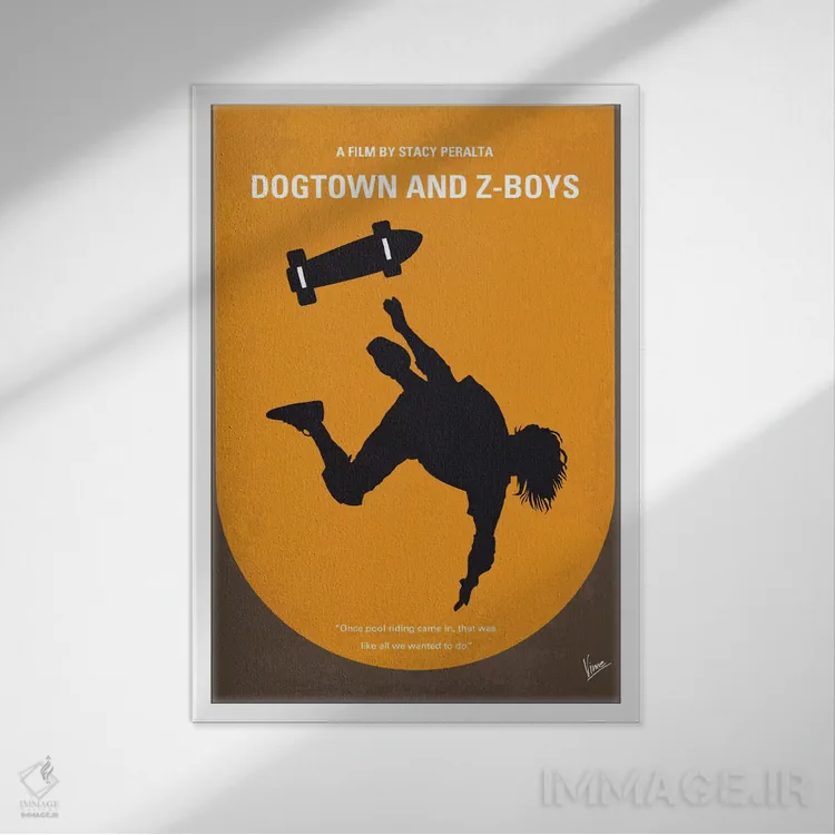 تابلو مینیمال پوستر مینیمال فیلم داگ تاون و زد-بویز اثر چانکونگ - نمای قابدار سفید