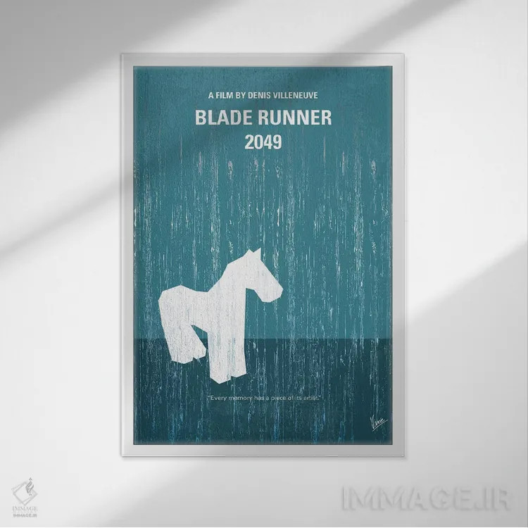 تابلو مینیمال پوستر مینیمال فیلم بلید رانر ۲۰۴۹ اثر چانکونگ - نمای قابدار سفید