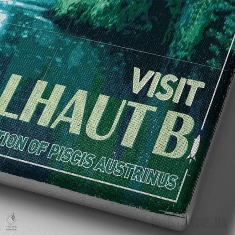 تابلو دکوراتیو پوستر سفر به سیاره فراخورشیدی IV: فومالهوت بی اثر چانکونگ - نمای نزدیک بافت بوم