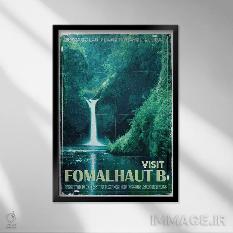 تابلو دکوراتیو پوستر سفر به سیاره فراخورشیدی IV: فومالهوت بی اثر چانکونگ - نمای قابدار مشکی