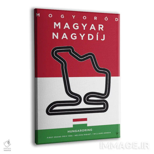 تابلو دکوراتیو پوستر مینیمال پیست هنگارورینگ اثر چانکونگ - نمای پرسپکتیو محصول