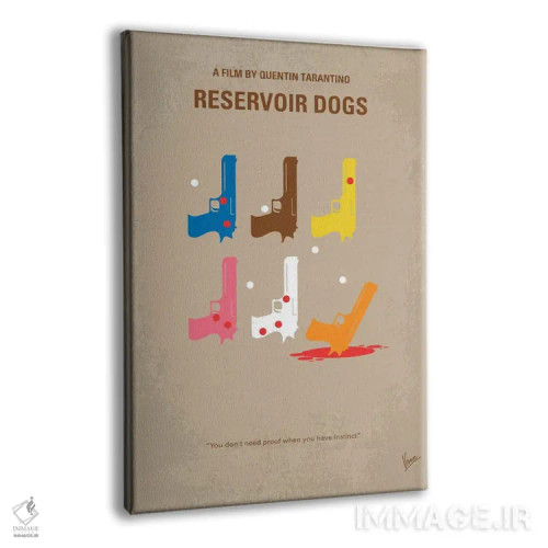 تابلو دکوراتیو پوستر مینیمال فیلم سگ های انباری اثر چانکونگ - نمای پرسپکتیو محصول
