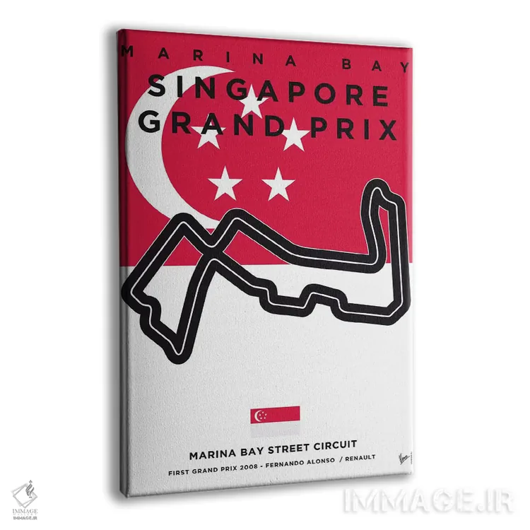 تابلو دکوراتیو پوستر مینیمال پیست مارینا بی اثر چانکونگ - نمای پرسپکتیو محصول