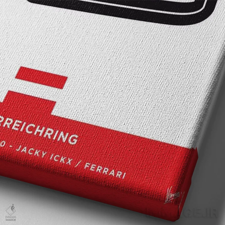 تابلو دکوراتیو پوستر مینیمال پیست استریش رینگ اثر چانکونگ - نمای نزدیک بافت بوم