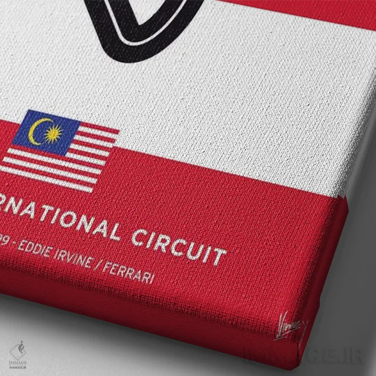 تابلو دکوراتیو پوستر مینیمال پیست سپانگ اثر چانکونگ - نمای نزدیک بافت بوم