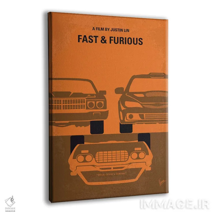 تابلو مینیمال پوستر مینیمال فیلم سریع و خشن اثر چانکونگ - نمای پرسپکتیو محصول