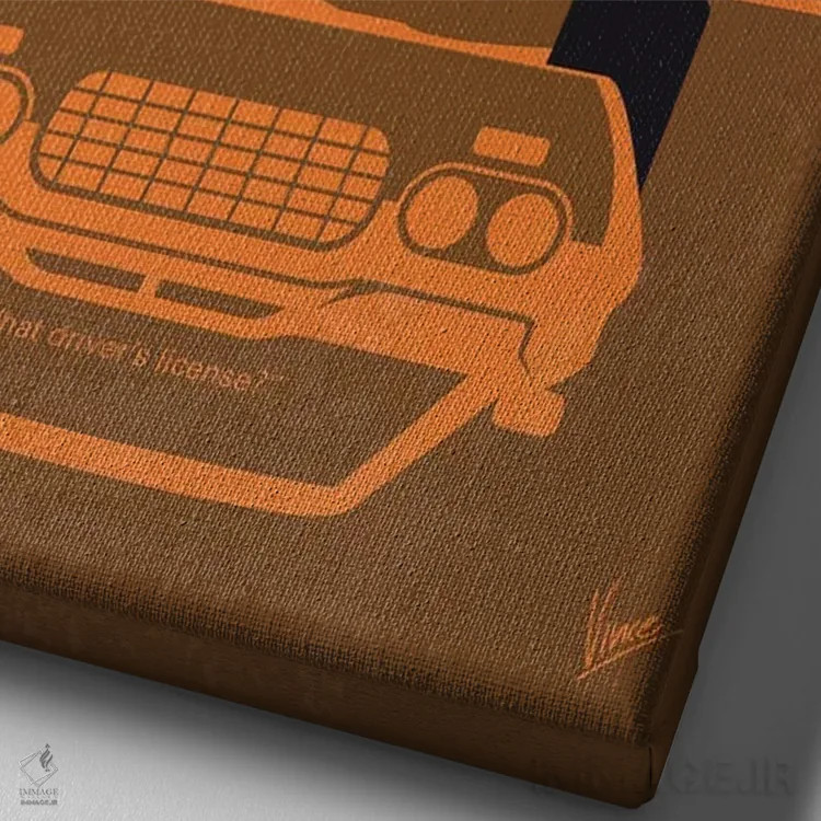 تابلو مینیمال پوستر مینیمال فیلم سریع و خشن اثر چانکونگ - نمای نزدیک بافت بوم