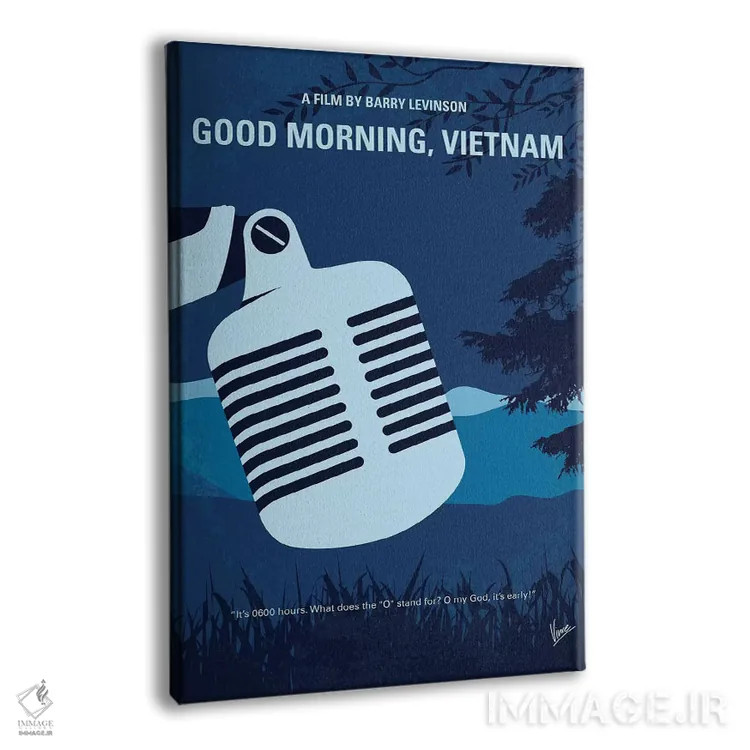 تابلو مینیمال پوستر مینیمال فیلم صبح به خیر ویتنام اثر چانکونگ - نمای پرسپکتیو محصول