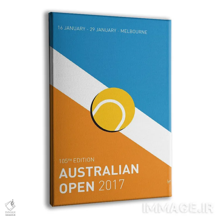 تابلو دکوراتیو پوستر مینیمال گرند اسلم اوپن استرالیا ۲۰۱۷ اثر چانکونگ - نمای پرسپکتیو محصول