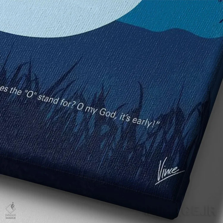 تابلو مینیمال پوستر مینیمال فیلم صبح به خیر ویتنام اثر چانکونگ - نمای نزدیک بافت بوم