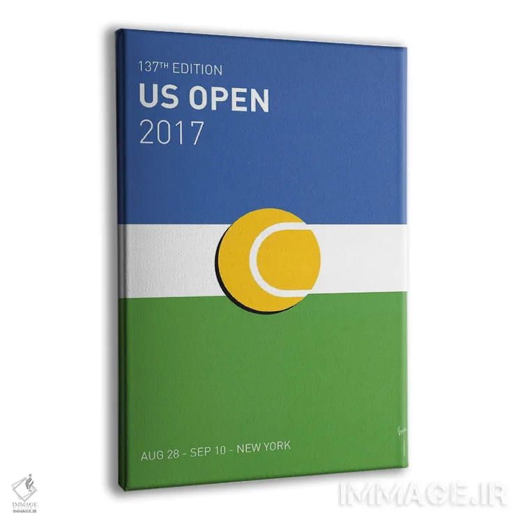 تابلو دکوراتیو پوستر مینیمال اوپن آمریکا ۲۰۱۷ اثر چانکونگ - نمای پرسپکتیو محصول