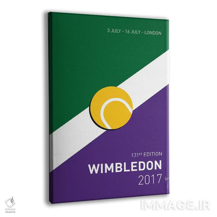 تابلو دکوراتیو پوستر مینیمال ویمبلدون اوپن ۲۰۱۷ اثر چانکونگ - نمای پرسپکتیو محصول