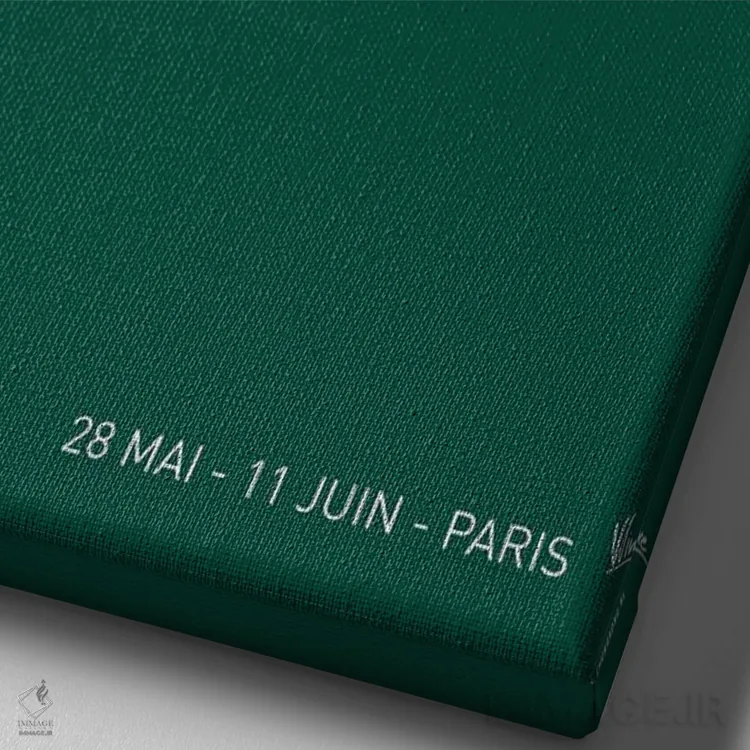 تابلو دکوراتیو پوستر مینیمال رولان گاروس ۲۰۱۷ اثر چانکونگ - نمای نزدیک بافت بوم