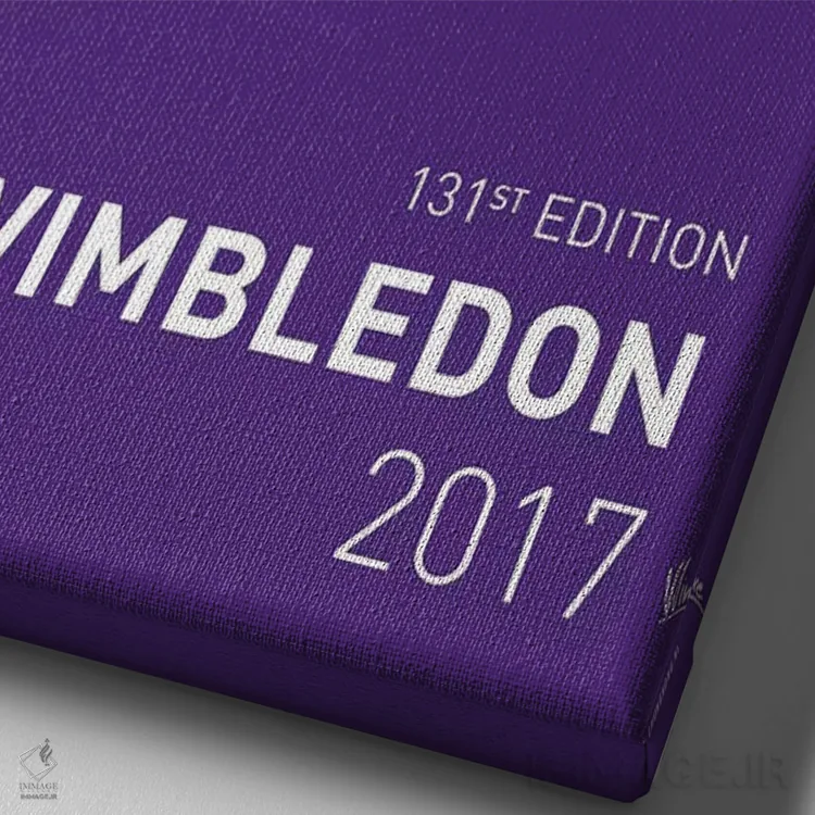 تابلو دکوراتیو پوستر مینیمال ویمبلدون اوپن ۲۰۱۷ اثر چانکونگ - نمای نزدیک بافت بوم