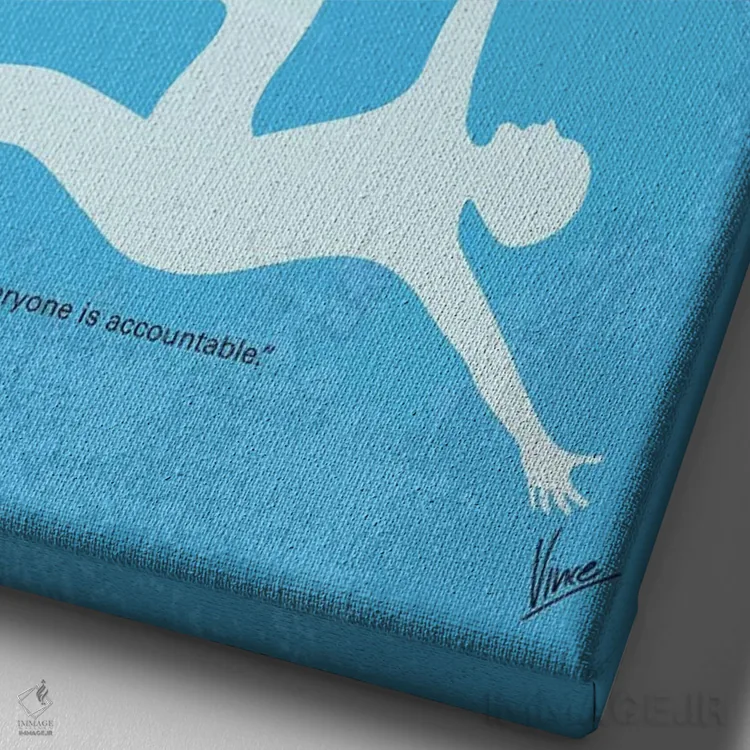 تابلو مینیمال پوستر مینیمال فیلم کمتر از صفر اثر چانکونگ - نمای نزدیک بافت بوم