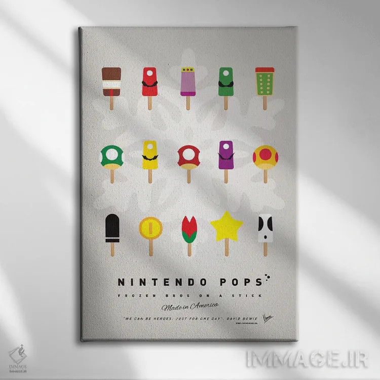 تابلو دکوراتیو نوشمک نینتندو اثر چانکونگ - نمای روبهرو روی دیوار