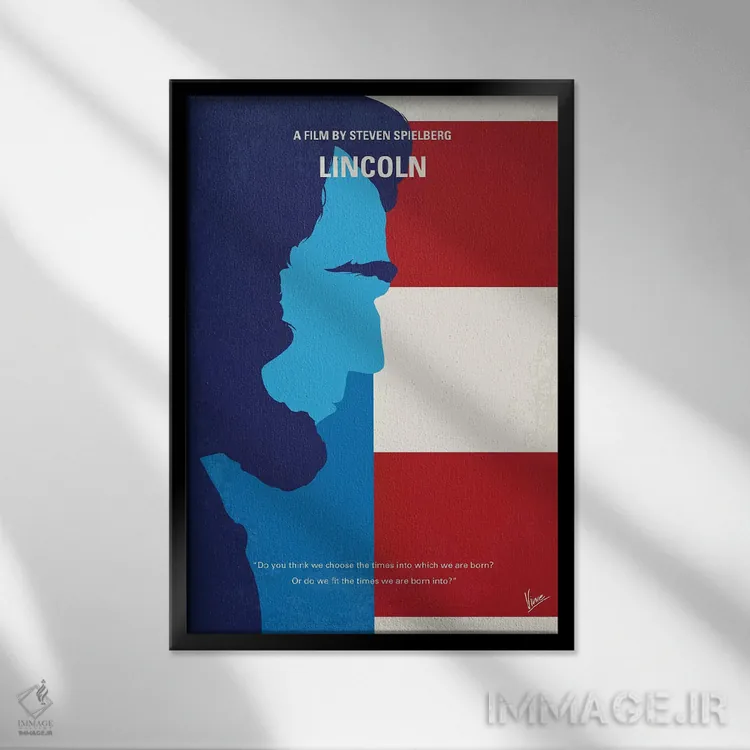 تابلو مینیمال پوستر مینیمال فیلم لینکلن اثر چانکونگ - نمای قابدار مشکی