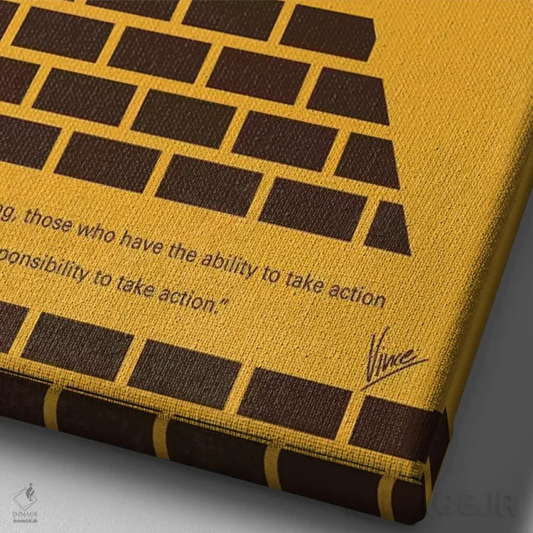 تابلو مینیمال پوستر مینیمال فیلم گنجینه ملی اثر چانکونگ - نمای نزدیک بافت بوم