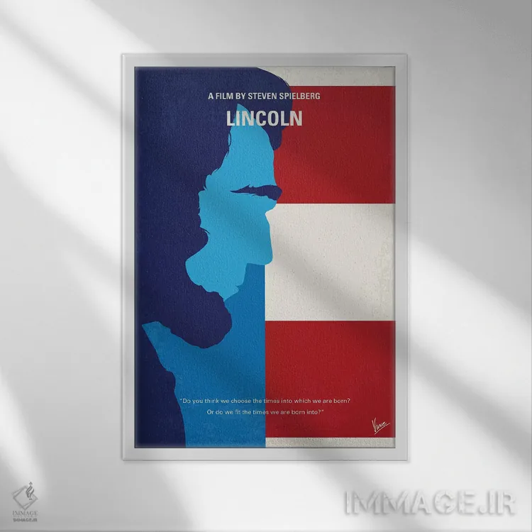 تابلو مینیمال پوستر مینیمال فیلم لینکلن اثر چانکونگ - نمای قابدار سفید