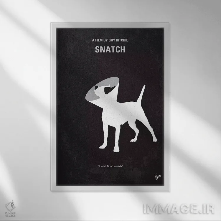 تابلو مینیمال پوستر مینیمال فیلم قاپ زنی اثر چانکونگ - نمای قابدار سفید