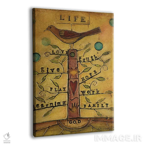 تابلو دکوراتیو مرغ زندگی اثر کارولین کینی سون - نمای پرسپکتیو محصول