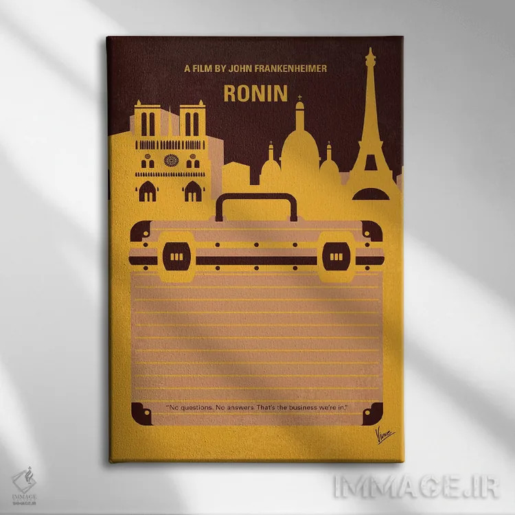 تابلو مینیمال پوستر مینیمال فیلم رونین اثر چانکونگ - نمای روبهرو روی دیوار