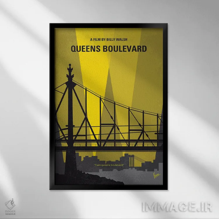 تابلو مینیمال پوستر مینیمال فیلم بلوار کویینز اثر چانکونگ - نمای قابدار مشکی