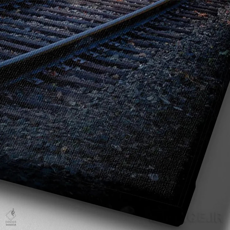 تابلو دکوراتیو پایان خط اثر کت کریگن - نمای نزدیک بافت بوم