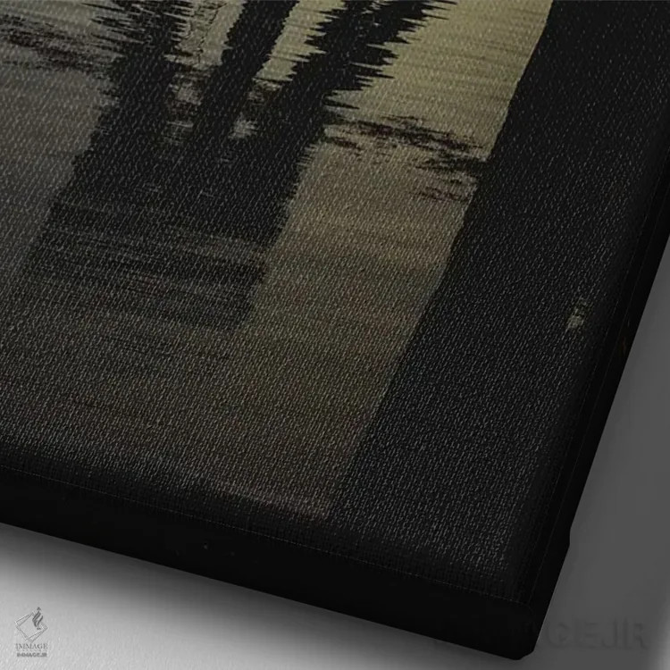 تابلو دکوراتیو برق رسانی بالای رودخانه اثر کت کریگن - نمای نزدیک بافت بوم